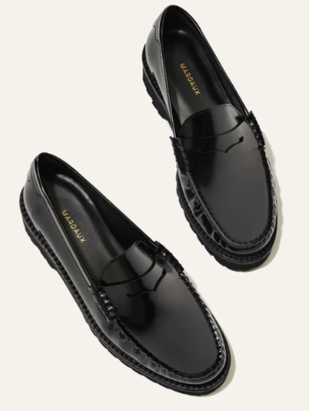 Margaux Women's 'Louisa' Loafer in Black Calf Leather 37.5M (8) - Picture 3 of 5